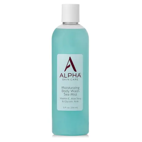 Moisturizing Body Wash with Vitamin E, Aloe Vera & Glycolic AHA - Hydrating Cleansing Glycolic Acid Moisturizer for Body Care