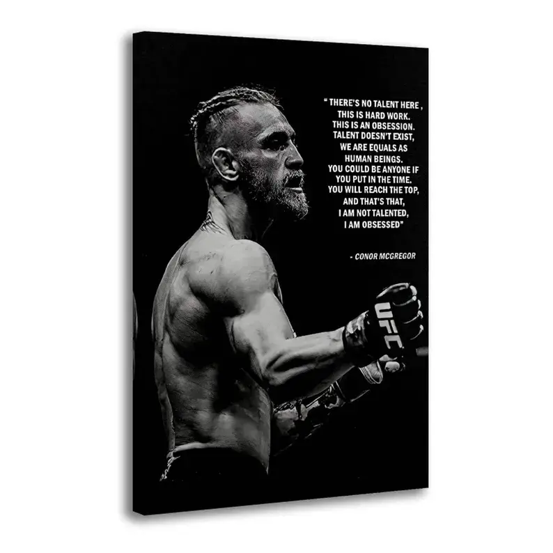 Conor McGregor Inspirational Quotes Photo Paper Print - UFC Fighter Wall Art Poster, Home Supplies Decor for Study Areas, Kid Room, Bedroom, Classroom homedecor