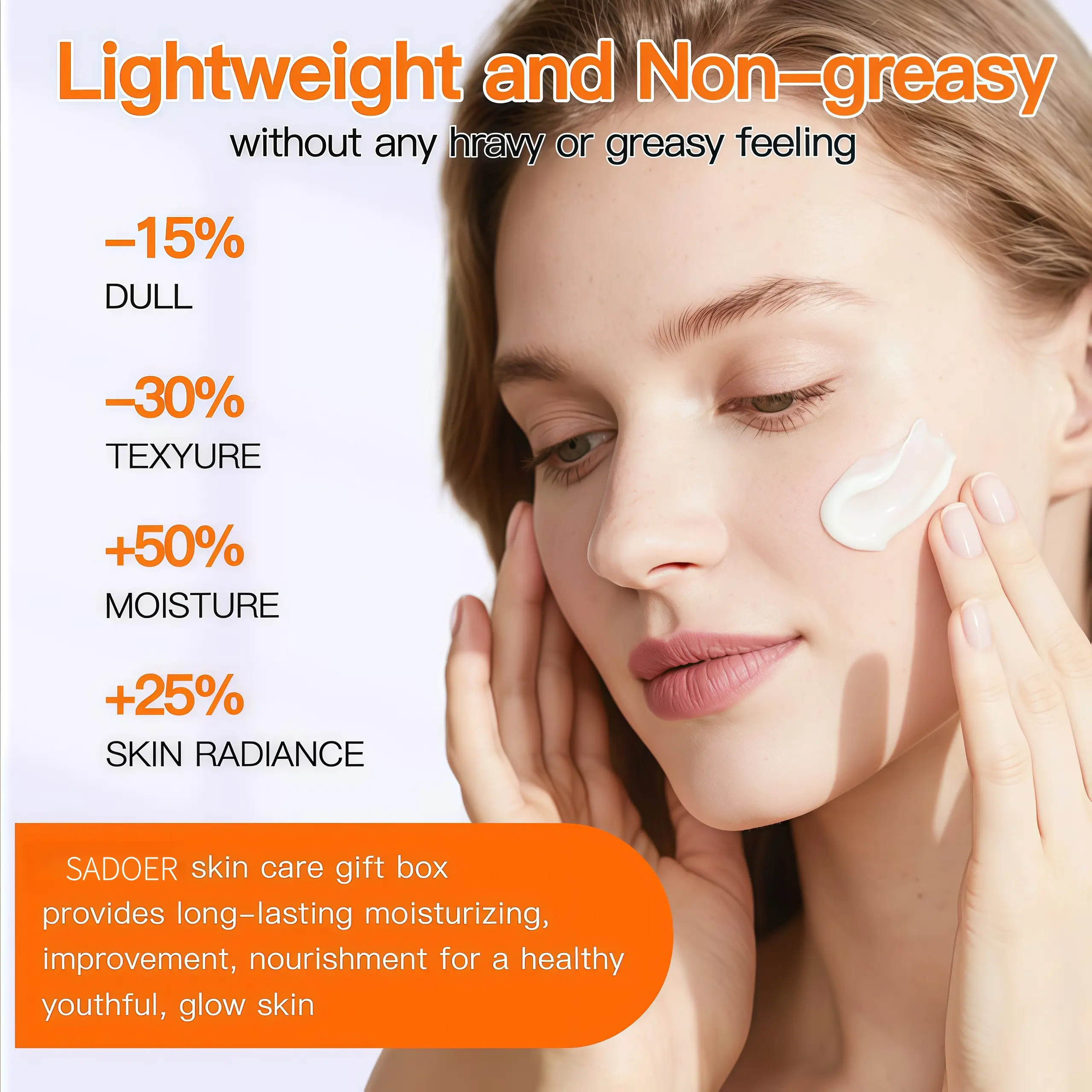 SADOER] 5X Vitamin C Skincare Set Hydrating Glowing Repairing Skin