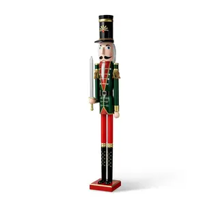 Glitzhome 42" Indoor Outdoor Christmas Soldier Nutcracker