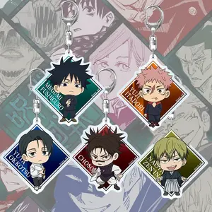 Jujutsu Kaisen Acrylic Keychain - Cute Anime Pendant Keyring Charm - Cute Characters, Kawaii Bag Charm for Keys, Backpack & Gifts, Collectible Fan Accessory, Aesthetic Game Merch!