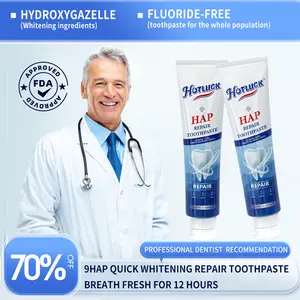 Hotluck Whitening Toothpaste: Whitens Teeth, Freshens Breath, Removes Stains, Prevents Cavities & Supports Complete Oral Care