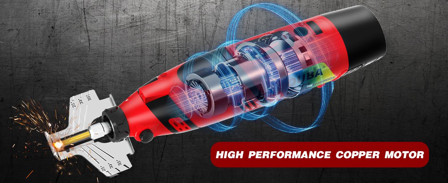 OUBA Cordless Rotary Tool Kit 12V Strong Magnetic Motor 5 Speed 18000 RPM 54 Accessories for Sanding Polishing Chainsaw Sharpener Carving Cutting DIY Crafts Drill Bits, for 3D printer