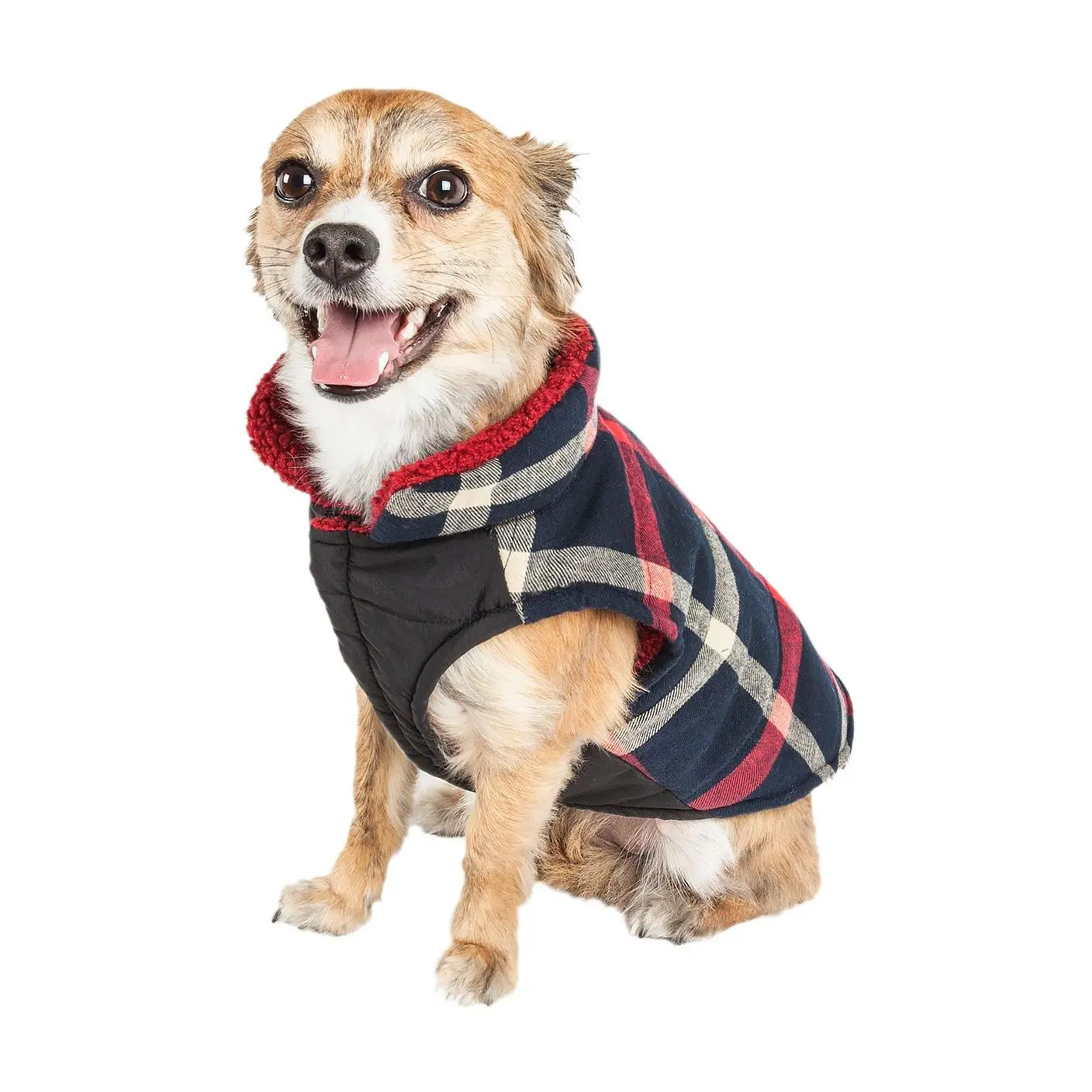 Pet Life 'Allegiance' Plaided Insulated Dog Coat Jacket Pet Life 'Allegiance' Plaided Insulated Dog Coat Jacket