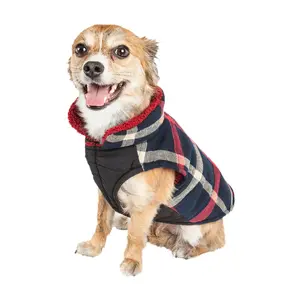Pet Life 'Allegiance' Plaided Insulated Dog Coat Jacket