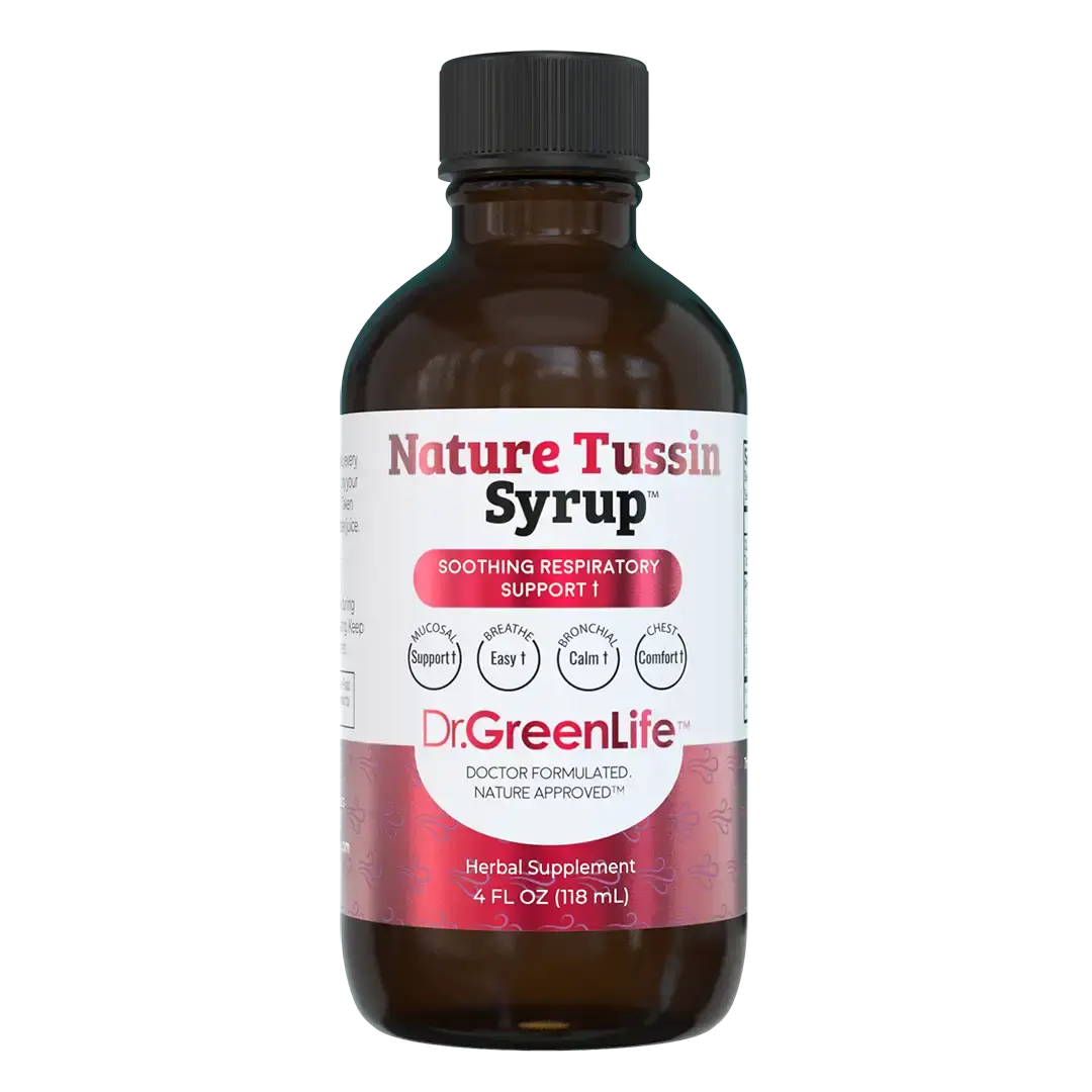 Dr. Green Mom Nature Tussin Syrup | Seasonal Throat Comfort & Respiratory Wellness Support | Herbal Botanicals