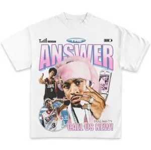 Youth and Adult Allen Iverson Icy Exclusive Graphic T-Shirt, graphic tees for boys, Graphic Tees, kids clothing boys, Youth Clothing, boys clothing Women Lightweight