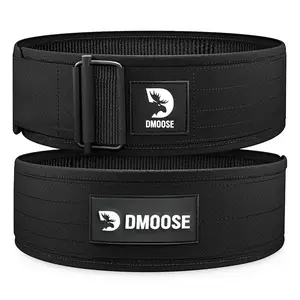 DMoose Nylon Weightlifting Belt with 4" Lumbar Support and Auto-Locking Buckle for Men and Women