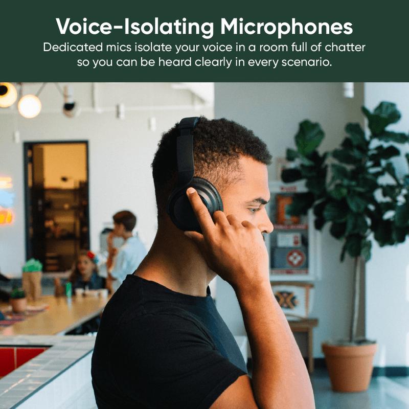 Wyze Headphones — #1 Over-Ear Headphones on TikTok, Active Noise Cancellation Bluetooth Audio Earphones, Lightweight, Aux Cord, Rich Bass, Android iOS