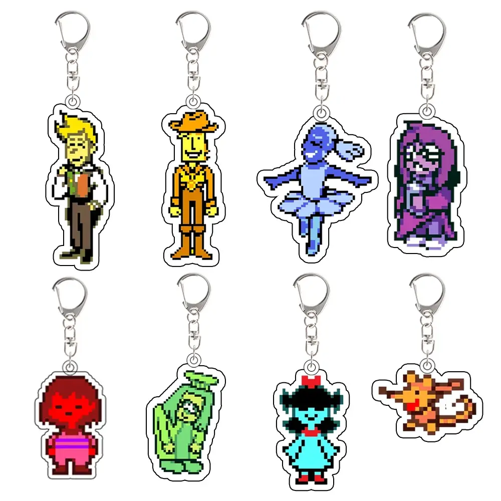 Deltarune Chapter 5 Acrylic, Seven Colored Flowers Acrylic Charm, Gift for Fans