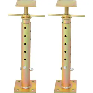 2 count House Floor Jacks for Leveling,19"-36" Adjustable Screw House Jack  Pole for Lifting, Heavy Duty Steel Telescoping Jacks  for Beam Roof Joists Leveling, Crawlspace and Basement Support