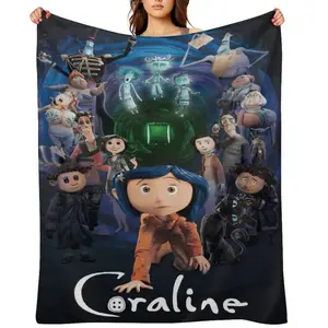 Coraline Soft Plush Blanket,Flannel Blanket Throw Blanket for Living Room Bedroom Bed Sofa Picnic Kids