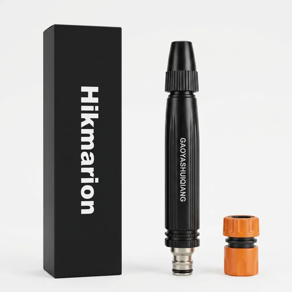 Hikmarion High Pressure Hose Nozzle Sprayer Set, Adjustable Twist Water Nozzle with Quick Connect Fittings for Car Wash, Patio Cleaning, and Garden Watering