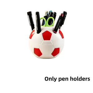 Creative Football Pen Holder, Multi-Functional Student Office PVC Storage, Thickened Design, Ideal Gift, Stationery Organizer, 1pcs