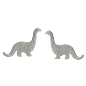 Silver Dinosaur Earrings