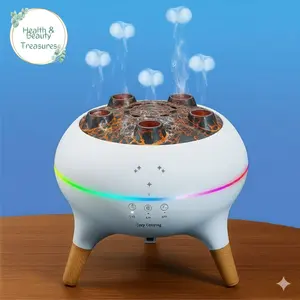Easter Gift Portable Creative Jellyfish Design Air Humidifier, Remote Control Dynamic Fragrance Mist Maker, Decorative Night Light for Home Office