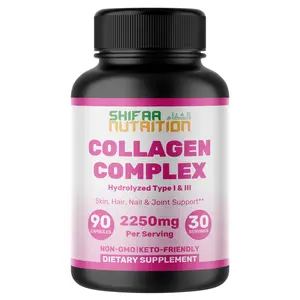 SHIFAA NUTRITION Halal Hydrolyzed Collagen Capsules – 2250mg, 30 Servings, Non-GMO, Gluten-Free