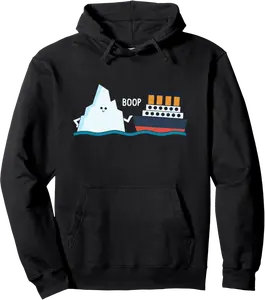 Titanic Funny Titanic and Iceberg Boop Parody for Boys Girls Pullover Hoodie - Terrancecar Shop 51B0DHWLN7F3