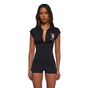 Playboy Short Sleeve Romper
