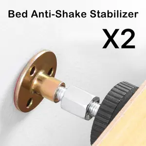 Adjustable Threaded Headboard Stoppers Fixer, Secure Fixing, Stabilizes Furniture, Prevents Movement