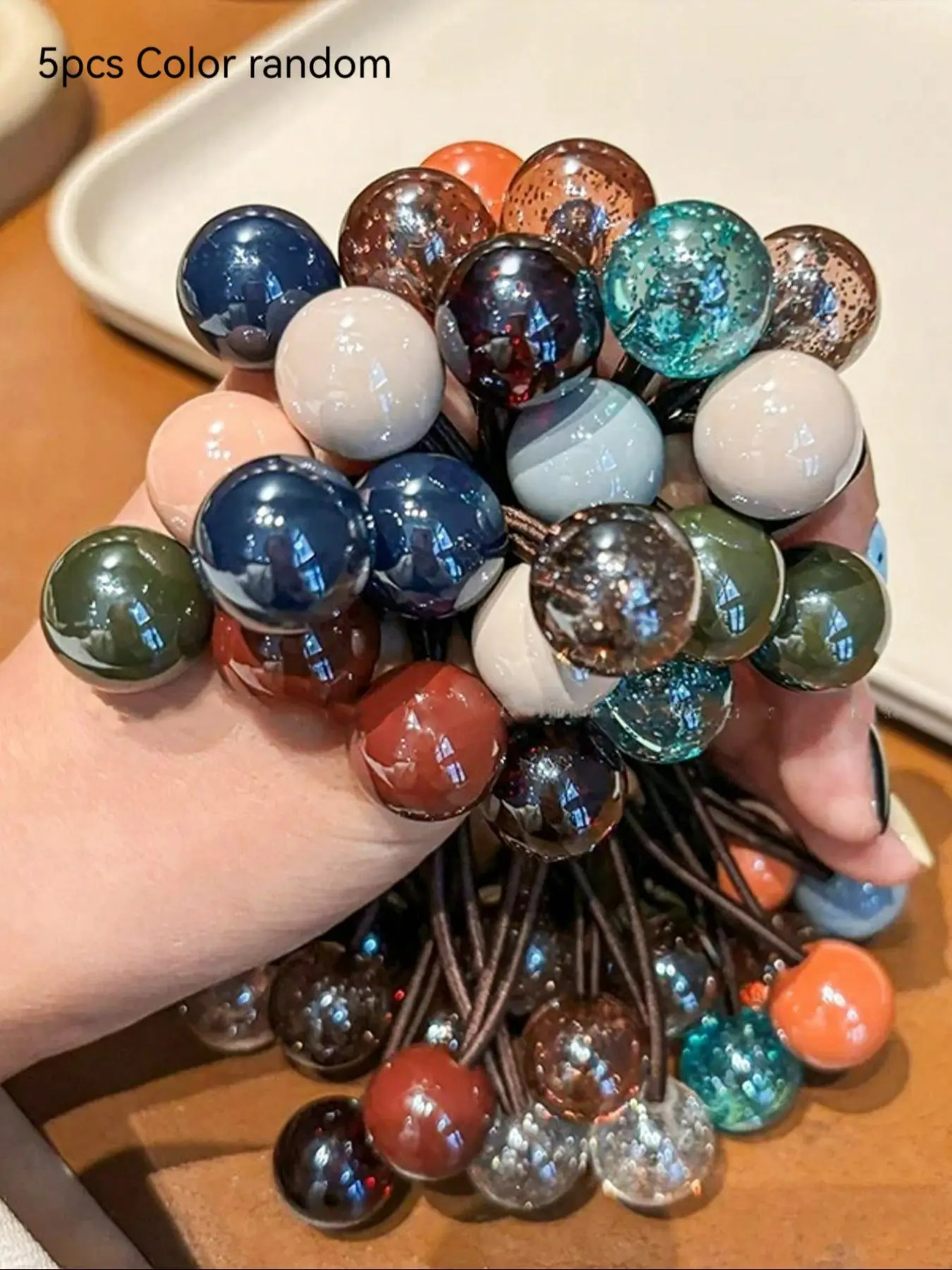 Colorful Bubblegum Crunchy High Elastic Cafe Hair Band, Elastic Hair Accessory, Double-Sided Ponytail Holder, Elastic Ponytail Accessories, Damage-Free Strong Grip for Daily Use, Hair Ties