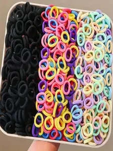 300pcs Set of Colorful Basic Hair Ties and Scrunchies, Gentle on Hair, Includes Ponytail Holders and Rubber Bands, Perfect for Everyday Use, Updo