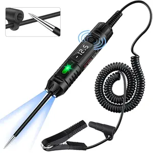 Upgraded Heavy Duty Circuit Tester with Buzzer, 3-72V DC Digital LED Test Light, Voltmeter, Automotive Light Tester with Illumination, Fuse Tester