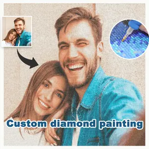 Custom Photo Diamond Painting Kit - Personalized DIY Art Gift for Family, Pets & Couples