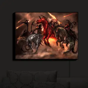 Illuminated Wall Art, Hand Made by DiaNoche Designs |  Alex Ruiz's Four Horsemen