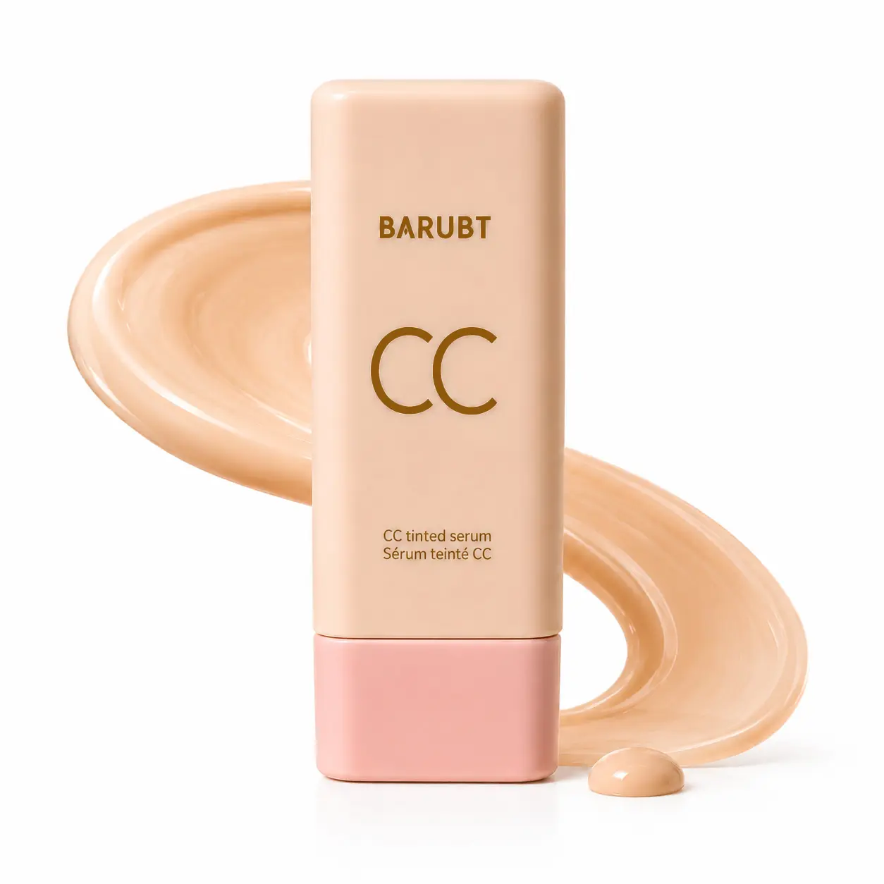 CC Tinted Serum Foundation for Women, Lightweight Skin Tint Makeup with Natural Dewy Finish, Buildable Coverage, Hydrating Face Makeup in Light & Medium Shades for Daily Beauty Routine