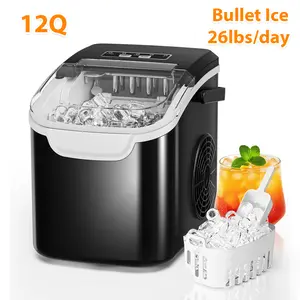 18Lbs/Day or 26Lbs/Day Countertop Bullet Ice Maker Machine for Kitchen, Office