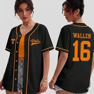 Country Music Baseball Jersey, Wallen Vol 98 Jersey, World Tour 2026 Concert Jersey, Baseball Jersey Graphic White Sporty Tee for Country Music Fans