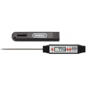 General -40 to 302°F, -40 to 150°C, Digital Pocket Thermometer Accurate to 1.8°F, Stainless Steel HDT304K