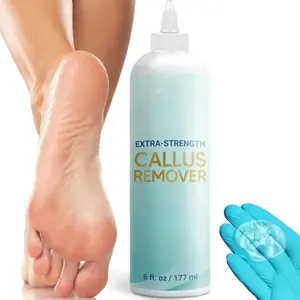 Extra-Strength Callus Remover Gel for Feet - Softens & Dissolves Thick Calluses, 6oz, Includes Precision Applicator & Gloves for Salon-Quality Care