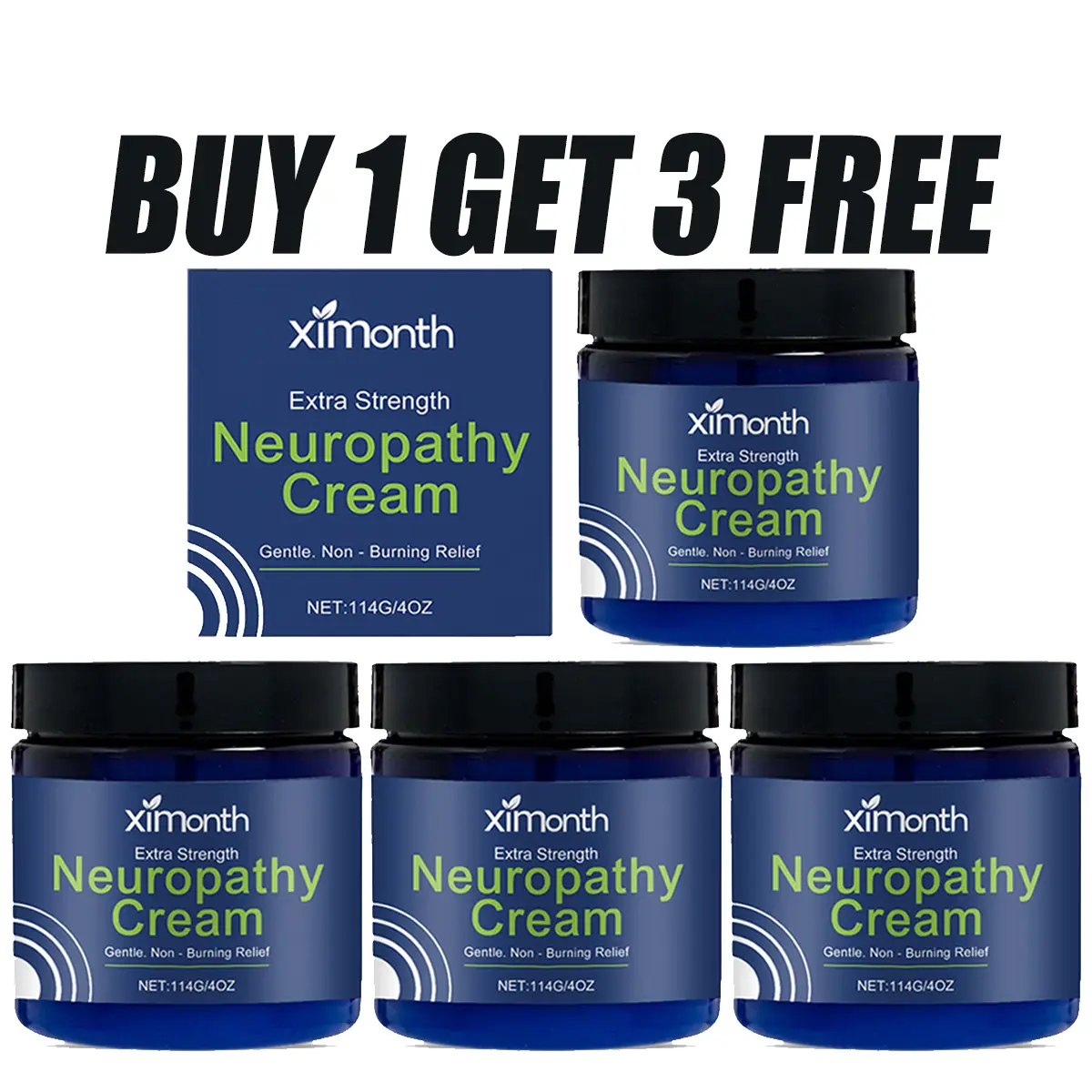 BUY 1 GET 3 FREE Neuropathy Cream Soothing Relief For Feet Legs Hands With Aloe Shea Butter And Gentle Clove Daily Moisturizer Subtle Scent Sensitive Skin Formula,Body Care Daily Moisturizer