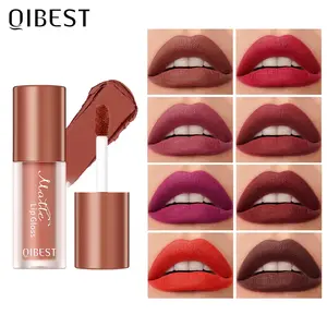 Matte Finish Lipstick, Waterproof Long-Lasting Makeup, Classic 12 Colors Available, Natural Velvet Lips Color, Reapply Anytime, Long Lasting Lipgloss