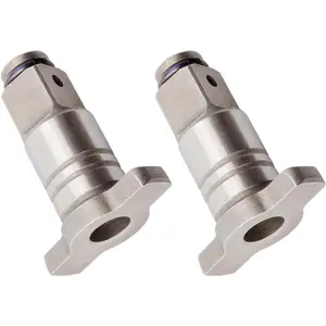 2-Pack Electric Wrench Conversion Head Adapter - 1/2" Square Drive, 1/4" Hex Collet T-Shaft Dual-Use for Electric Screwdrivers, Impact Wrenches