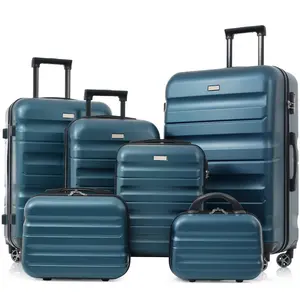 6-Piece ABS Hard shell Luggage Set - Lightweight & Durable Suitcases with Dual Spinner Wheels, Carry-On & Check-In Sizes for Travel & Business