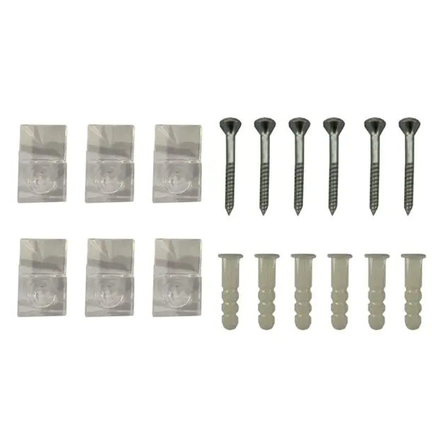 Project Source 6-Pack Plastic 1/8-in Mirror Clips for Home Improvement