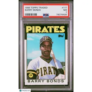 1986 Topps Traded Barry Bonds #11T PSA 7
