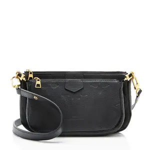 Pre-owned Louis Vuitton Leather Clutches & Wristlets Giant Monogram Empreinte Multi Pochette Accessoires