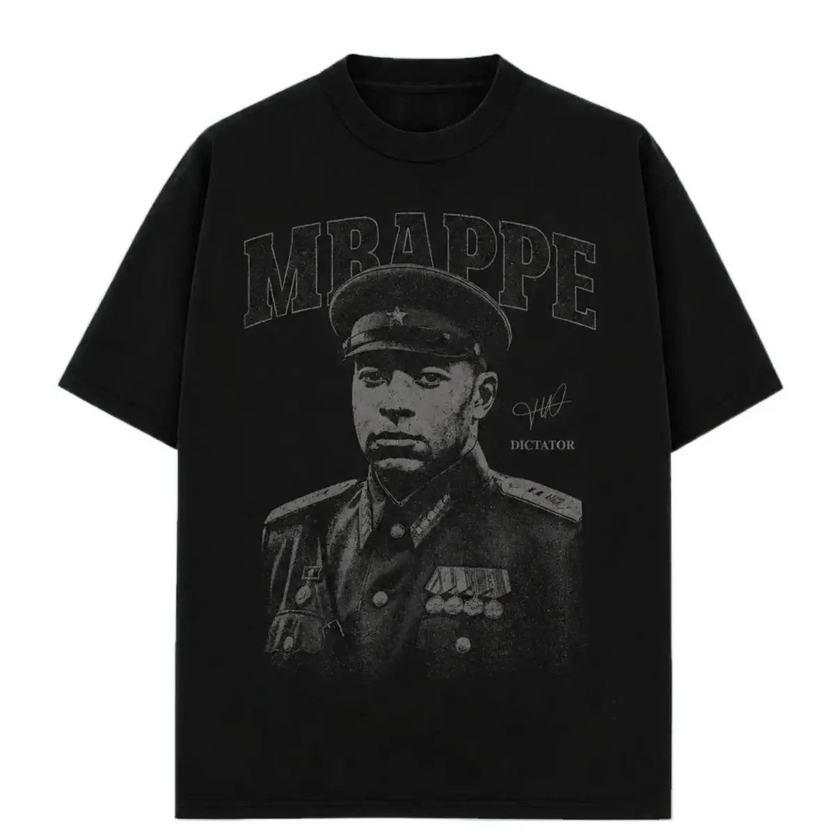 Premium 100% Cotton Unisex Military Portrait Graphic Tee | Heavyweight Retro General Character Art T-Shirt | Classic Distressed Varsity Crewneck Short Sleeve Shirt, Loose Fit Men Women Casual Black Top gym apparel
