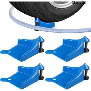 4 Pcs Plastic Hose Guide Roller Car Repair Tool, Automotive Accessory for Car Washing, Prevents Pressure Washer Line from Getting Stuck Under Tires or Snagging
