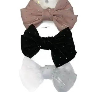 Hair Bow Clip-In Hair - Versatile Hair Accessory in Black, White, and Pink