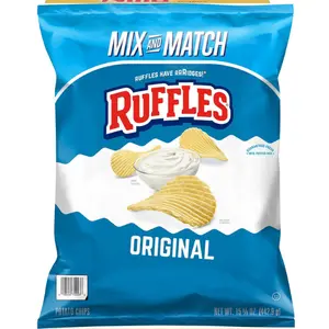 Ruffles Fried Original Potato Chips, Crunchy Snack, 15.625 oz