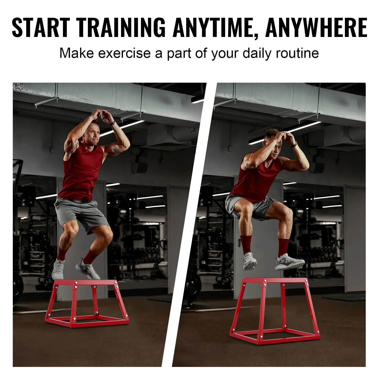 【Summervibes】VEVOR Plyometric Jump Boxes, 12/18/24/30 Inch Plyo Box ...