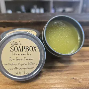 Chamomile Tea Tree Salve Made With Chamomile-Infused Organic Extra Virgin Olive Oil and Tea Tree Essential Oil body skin