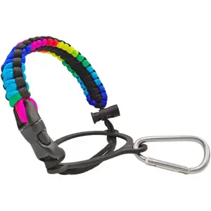 Water Bottle Handle Strap Paracord Handle Strap Cord with Carabiner Fits Wide Mouth Bottles 12oz to 64oz