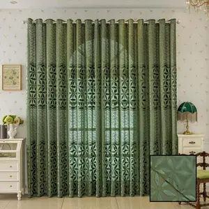 2pc Luxurious Modern Embroidered Set, Finished Sheer Curtains for Living Room Balcony Bedroom, Easy Installation, Home Decoration Curtain