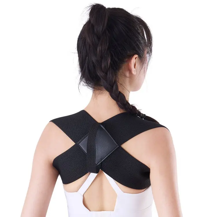 Adults, adolescents, children, shoulder opening to improve shoulder and neck posture, hunchback correction belt, back orthotics, posture strap Healthcare Man Tool Support shoulder pain breathable back straightener Black